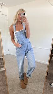 Oversized Denim Overalls