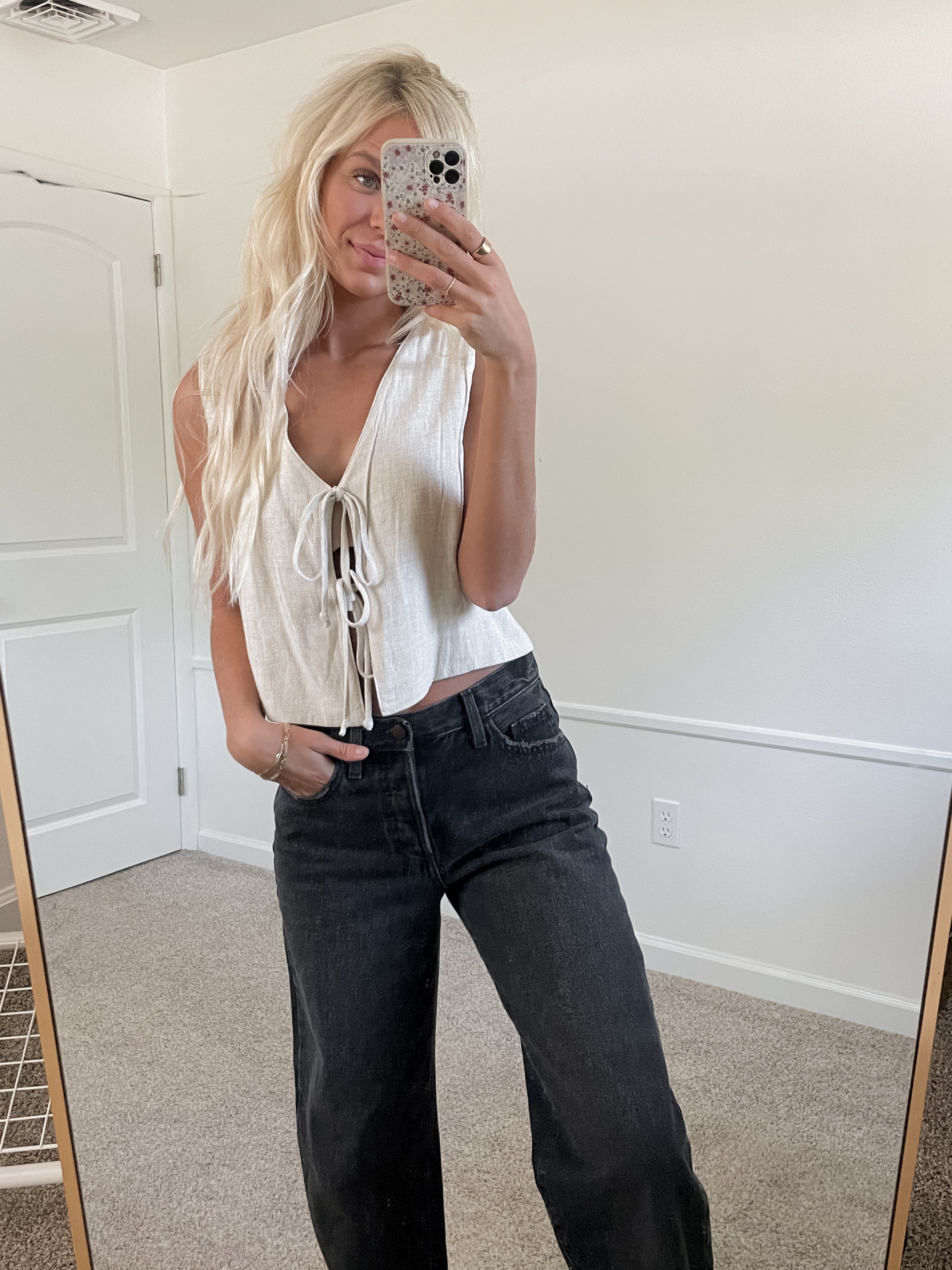 Halston Tie Top