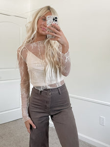 Oaklynn Cream Lace Top