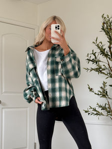 Green Plaid Shacket
