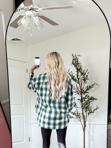 Green Plaid Shacket