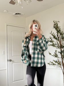 Green Plaid Shacket
