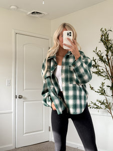 Green Plaid Shacket