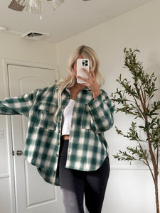 Green Plaid Shacket