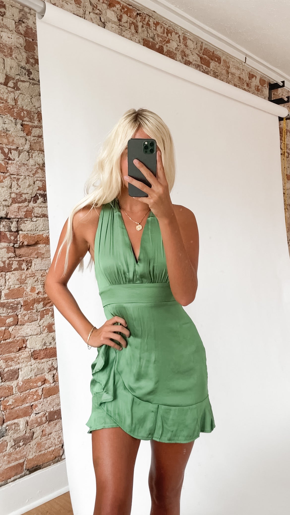 Silk Ruffle Dress