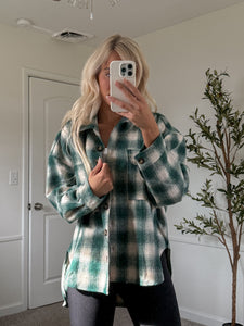 Green Plaid Shacket