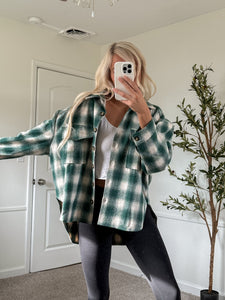 Green Plaid Shacket