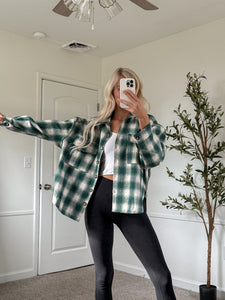 Green Plaid Shacket