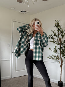 Green Plaid Shacket
