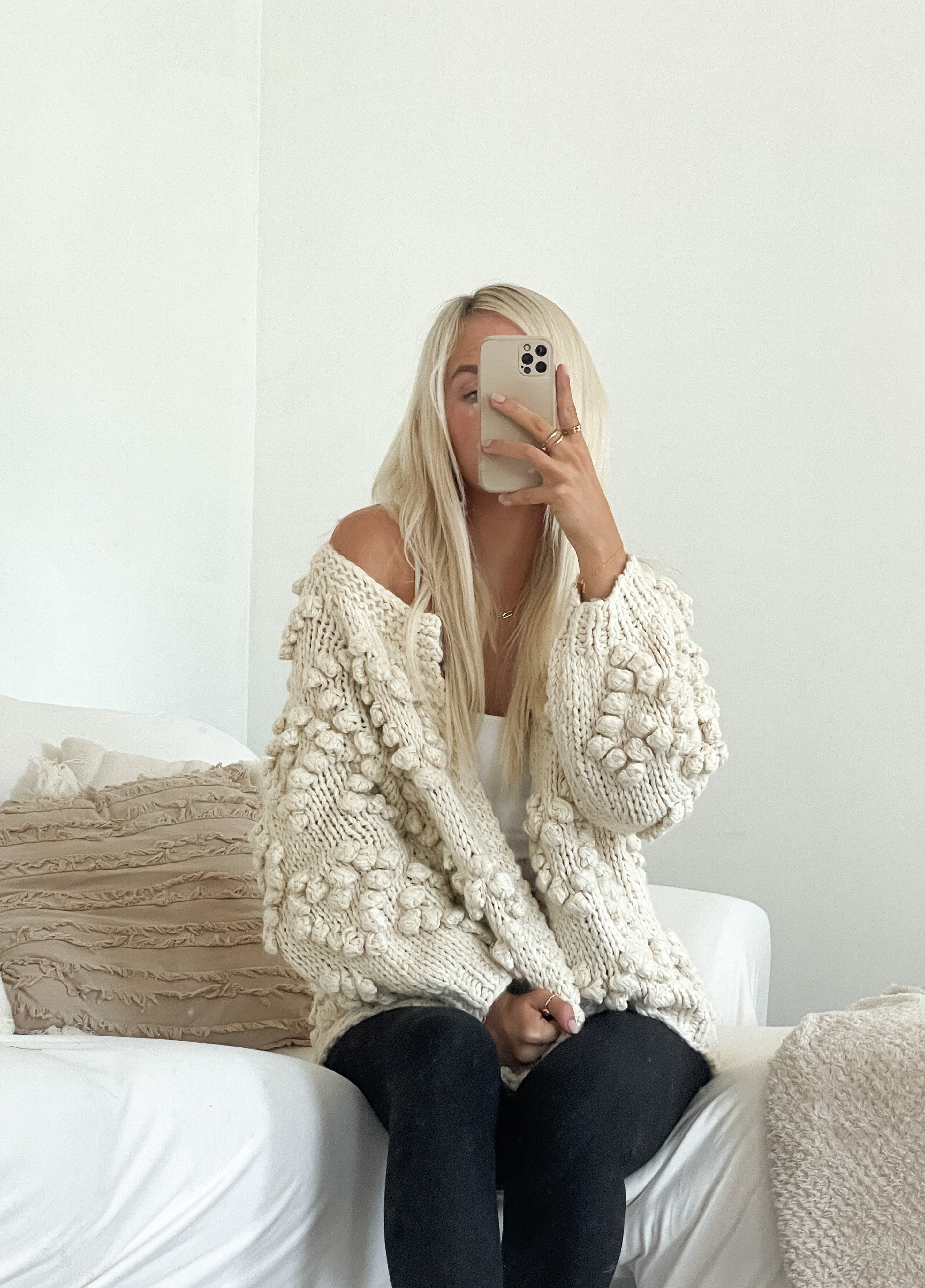 Pom Pom Sweater Cardigan