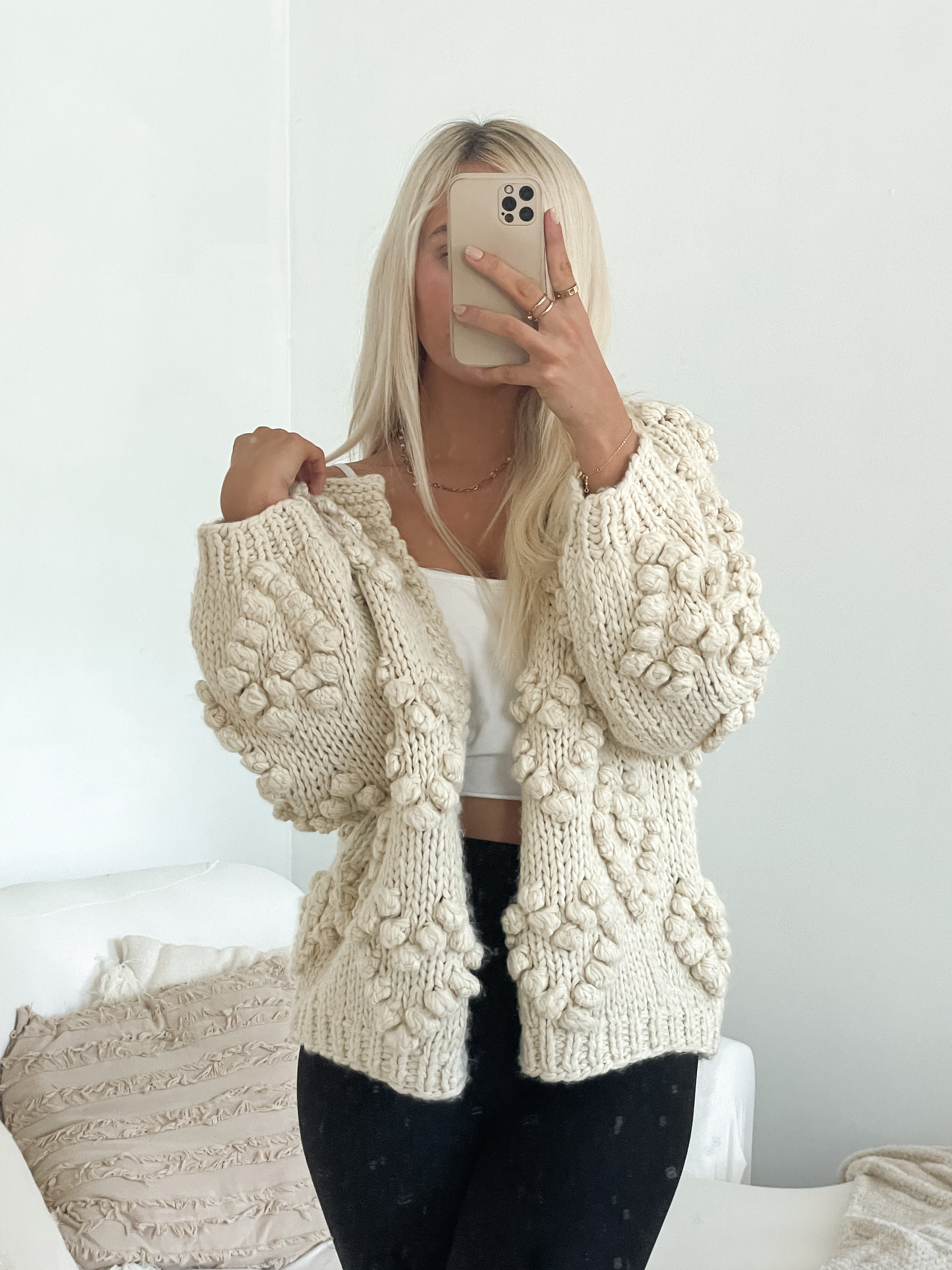 Pom Pom Sweater Cardigan