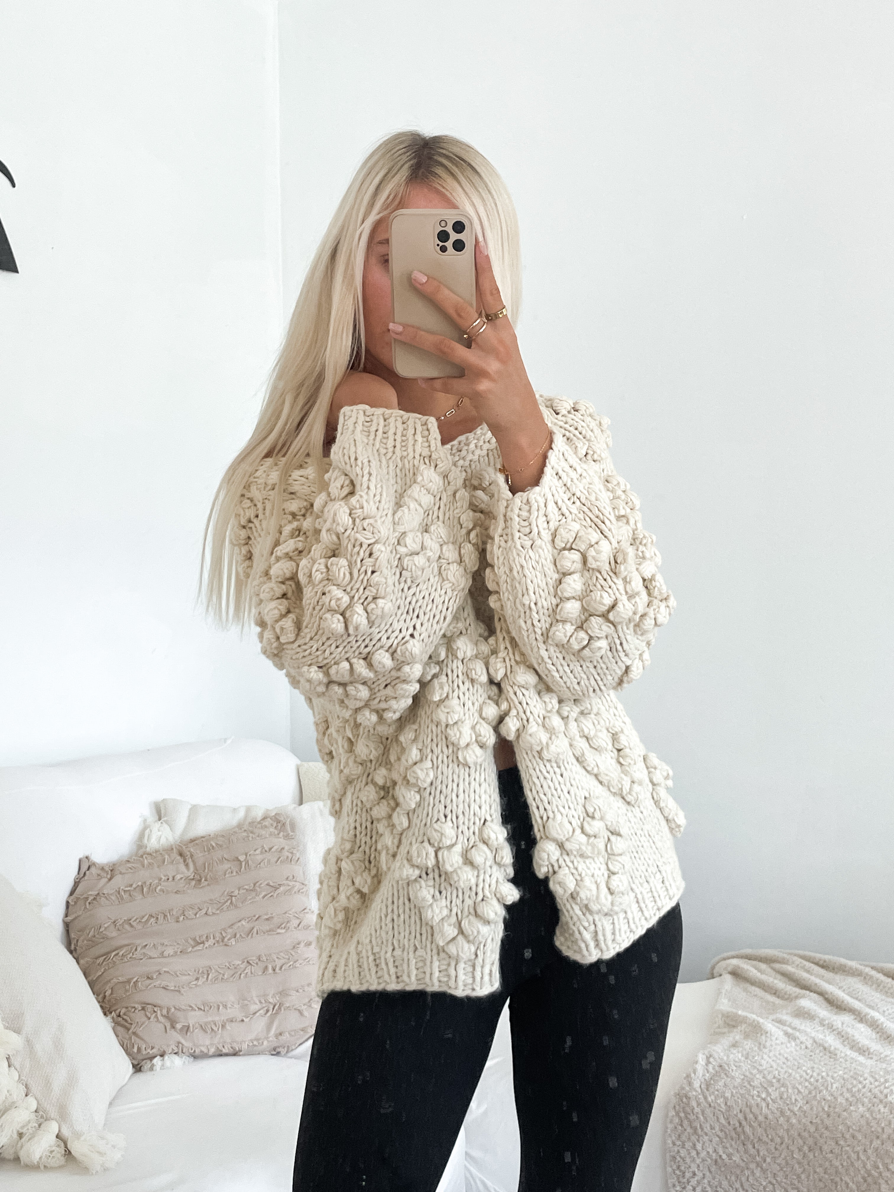 Pom Pom Sweater Cardigan