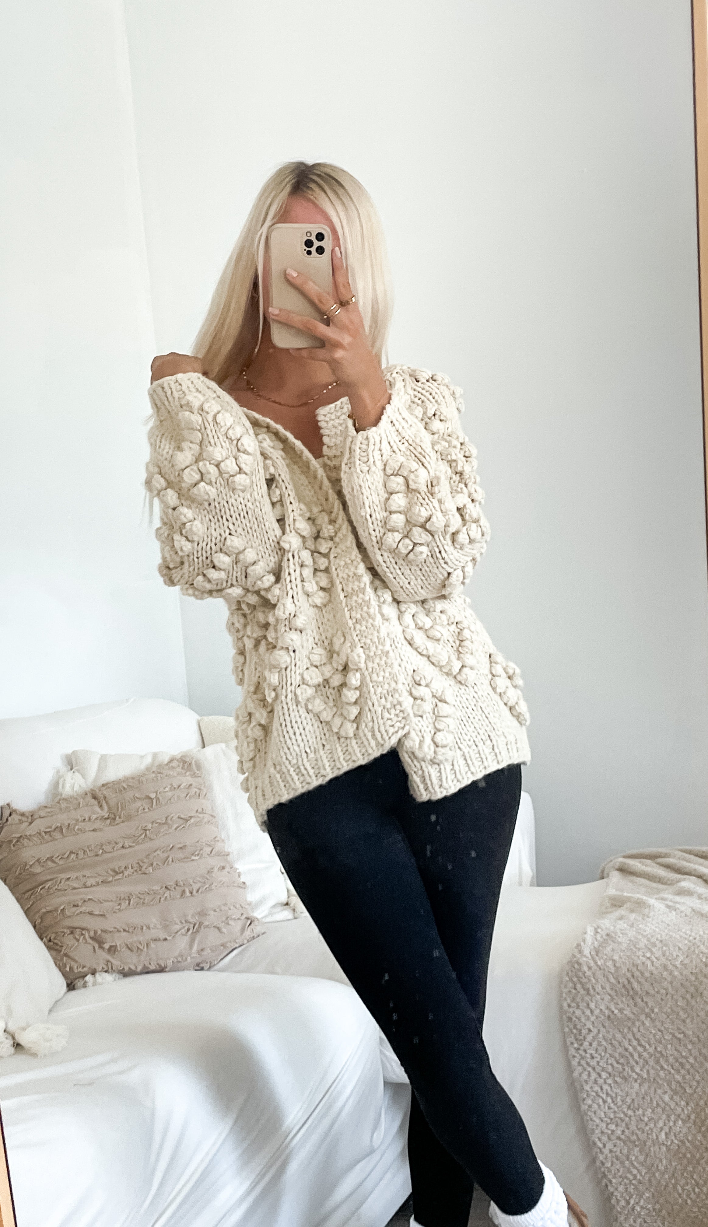 Pom Pom Sweater Cardigan