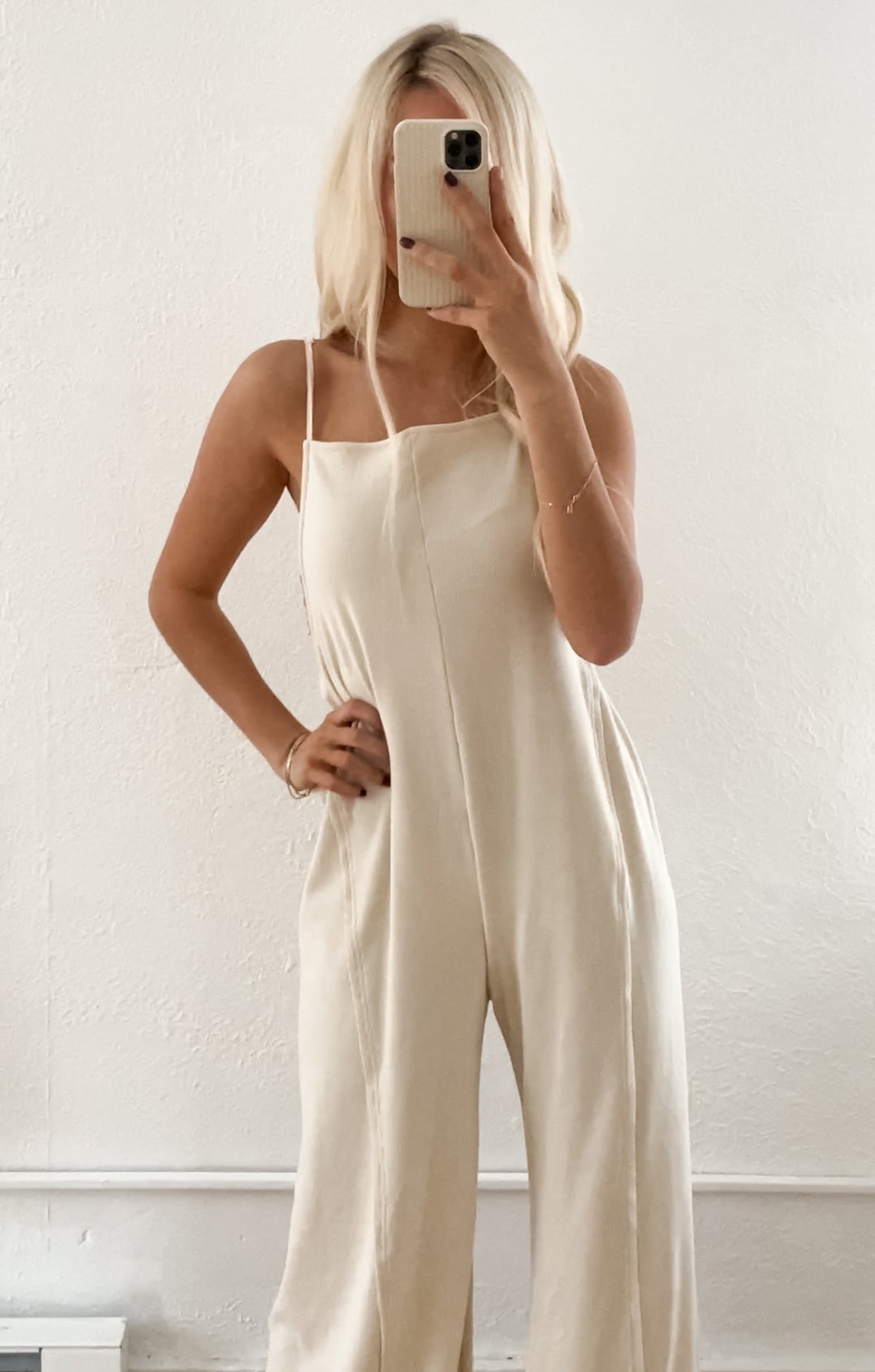 Oatmeal Casual Wide Leg Overalls