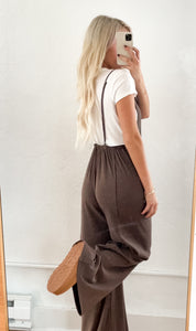 Casual Wide Leg Overalls