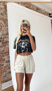 Linen High Waisted Shorts