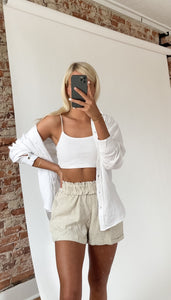Linen High Waisted Shorts