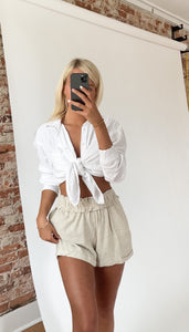 Linen High Waisted Shorts