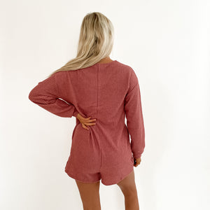 Waffle Knit Romper