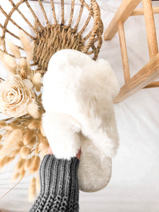 Furry Crossed Slippers