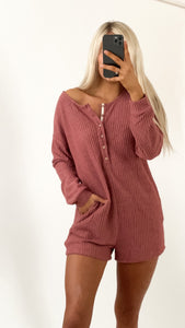 Waffle Knit Romper
