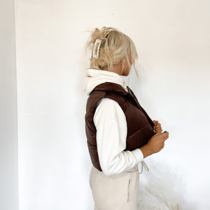 Coffee Puffer Vest