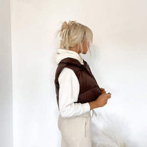 Coffee Puffer Vest