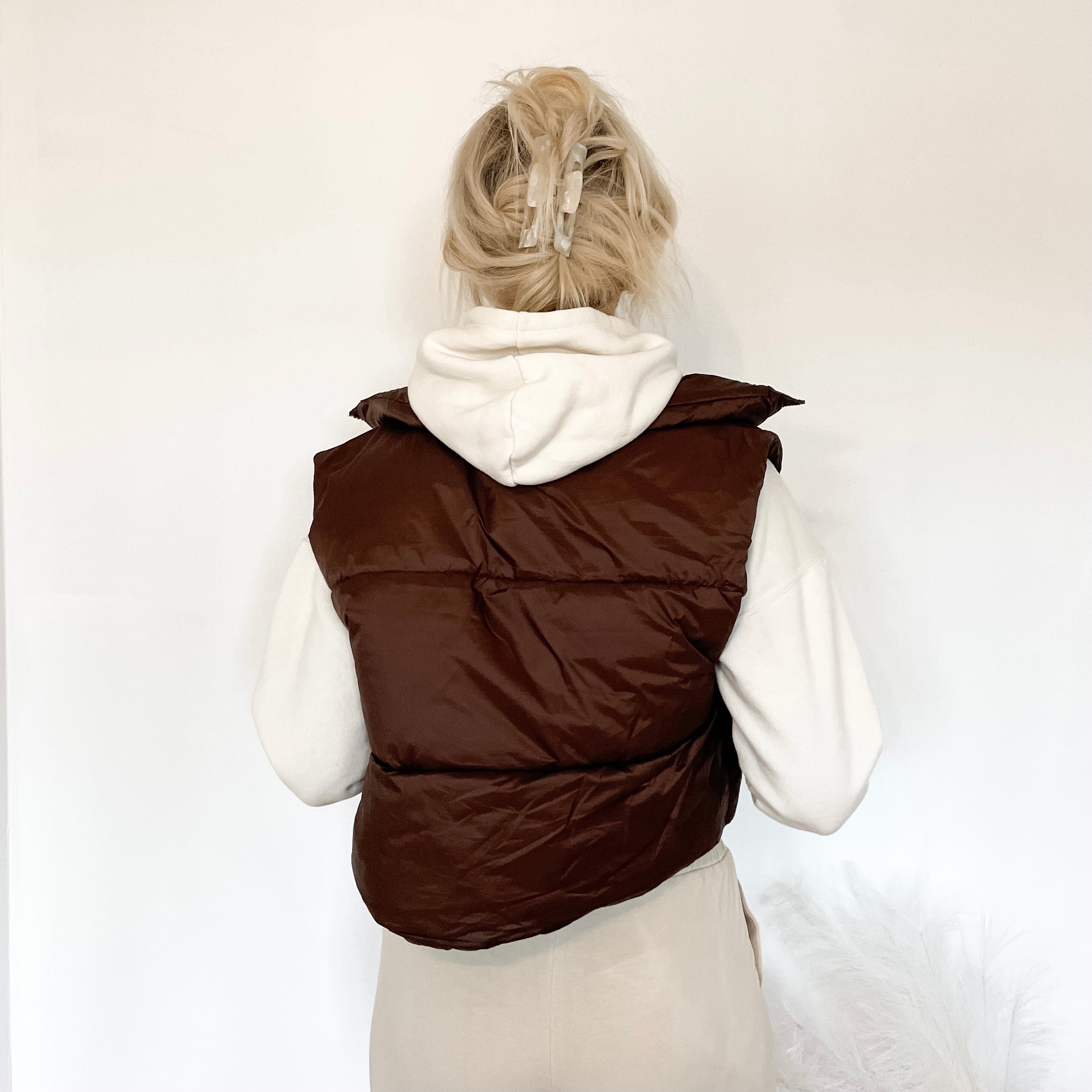 Coffee Puffer Vest
