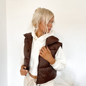 Coffee Puffer Vest