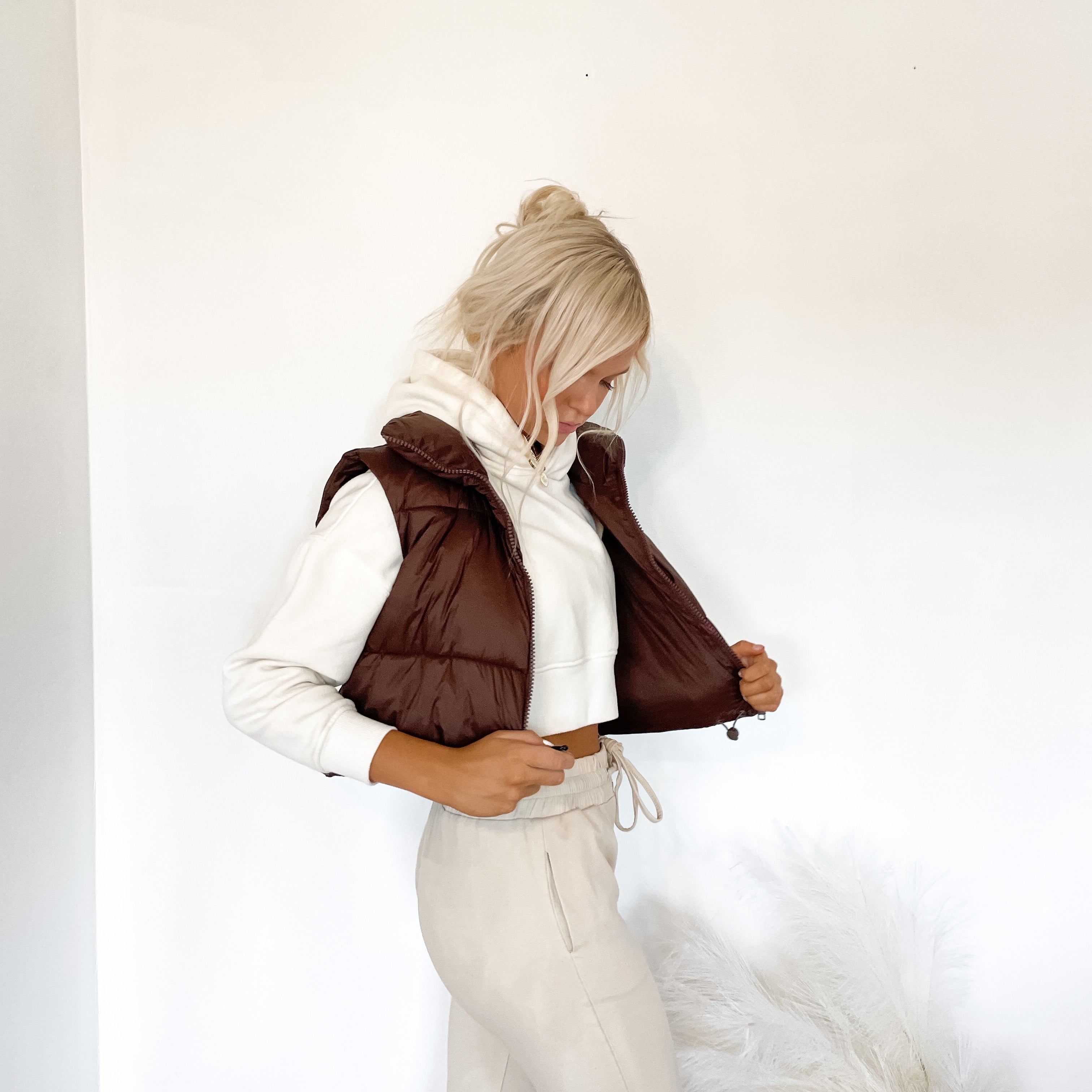 Coffee Puffer Vest
