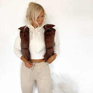 Coffee Puffer Vest